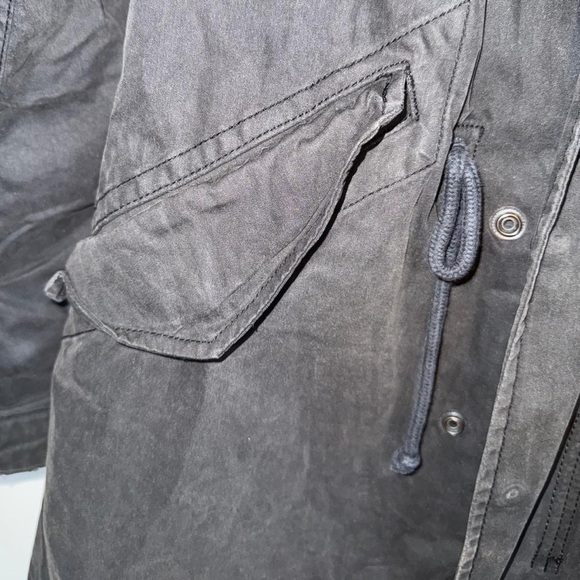 TNA Black Military Issue Wool-Lined Parka with Hood – Size Small - Picture 6 of 15